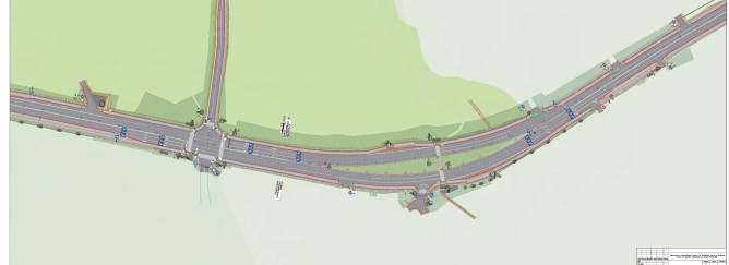 План участка автодороги в районе СНТ "Лель"